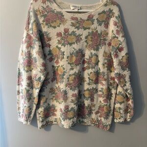 477S Grace Multicolor Floral Crew Neck Sweater